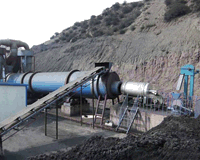 内蒙古阿拉善Φ2.6x20米煤泥烘干生产现场